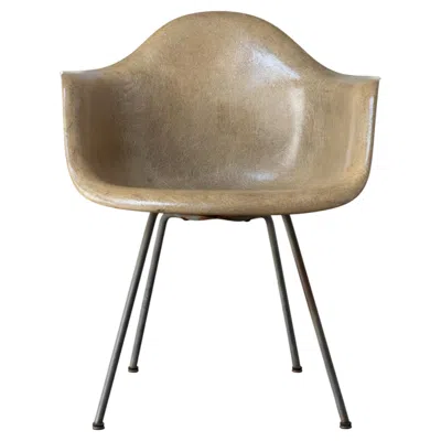 Pre-owned Herman Miller Charles And Ray Eames Zenith Rope Edge Fiberglass Armchair In Brown