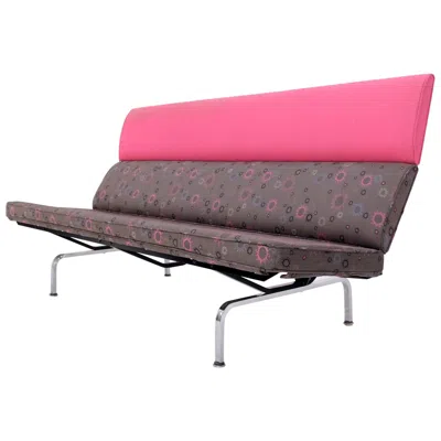 Pre-owned Herman Miller Charles Eames  Mid Century Modern Multi Color Compact Sofa Loveseat In Pink
