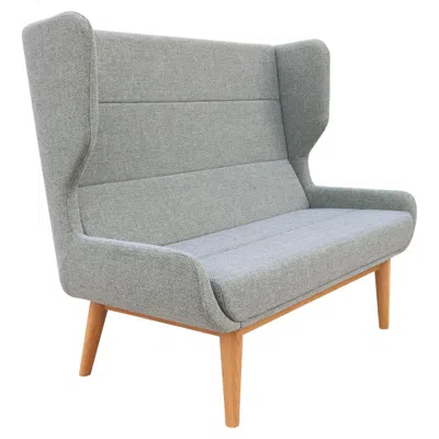 Pre-owned Herman Miller Contemporary Modern Naughtone For  Hush High Wing-back 2 Seat Sofa In Brown