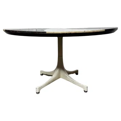 Pre-owned Herman Miller Custom George Nelson / Girard "pin-wheel" Marble Top Coffee / Cocktail Table In Gray