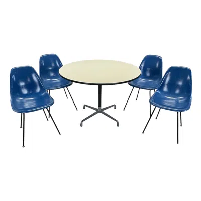 Pre-owned Herman Miller Eames Dining Set In Blue