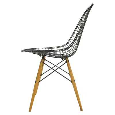 Pre-owned Herman Miller Eames Dowel Leg Wire Chair For , 1950s In Brown