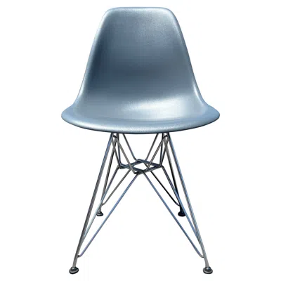 Pre-owned Herman Miller Eames Molded Plastic Side Chair Grey,  Chairs In Gray