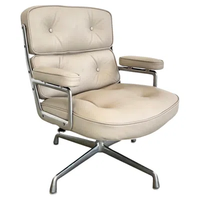 Pre-owned Herman Miller Eames Time Life Chair In Grey Leather For , 1980s In Gray
