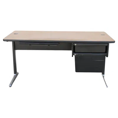 Pre-owned Herman Miller George Nelson Action Office Desk In Brown
