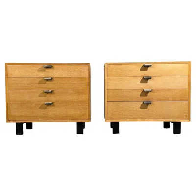 Pre-owned Herman Miller George Nelson, Cabinets, Birch, Stainless Steel, Usa C. 1955 In Brown