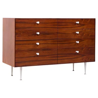 Pre-owned Herman Miller George Nelson For  Mid Century Rosewood Thin Edge 8 Drawer Dresser In Brown