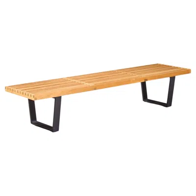 Pre-owned Herman Miller George Nelson For  Mid Century Slat Bench In Brown