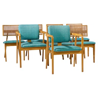 Pre-owned Herman Miller George Nelson For  Model 4663 Walnut Dining Chairs - Set Of 8 In Brown