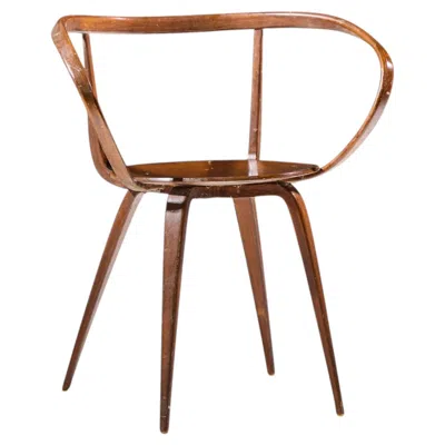 Pre-owned Herman Miller George Nelson For  Model 5890 Mid Century Pretzel Dining Chair In Brown