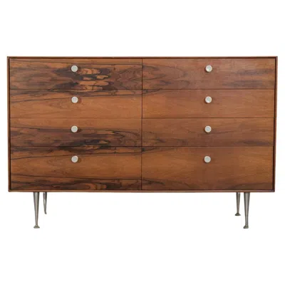 Pre-owned Herman Miller George Nelson For  Rosewood Thin Edge Group Dresser In Brown