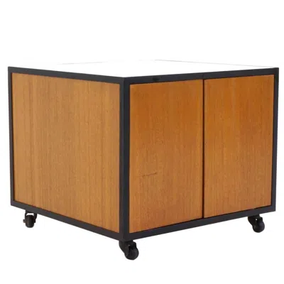 Pre-owned Herman Miller George Nelson Steel Frame Group Rolling Table / Cart In Brown