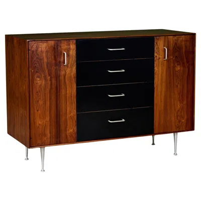 Pre-owned Herman Miller George Nelson Thin Edge Rosewood Cabinet For  In Brown