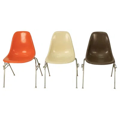 Pre-owned Herman Miller Mid Century Modern Original Eames For  Fiberglass Shell Chairs 1959 In Sand