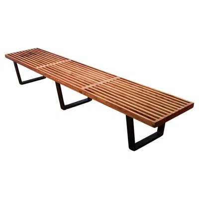 Pre-owned Herman Miller Mid-century George Nelson  Long Slatted Platform Bench In Birch In Brown