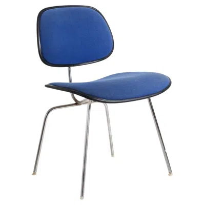 Pre-owned Herman Miller Mid-century Modern Eames Dcm Chair For  In Blue