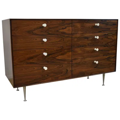 Pre-owned Herman Miller Modern  Rosewood Thin Edge Eight-drawer Chest George Nelson Design In Brown