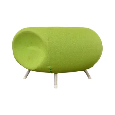 Pre-owned Herman Miller Modern Pebble Scalloped Stool Or Ottoman By Allermuir In Green