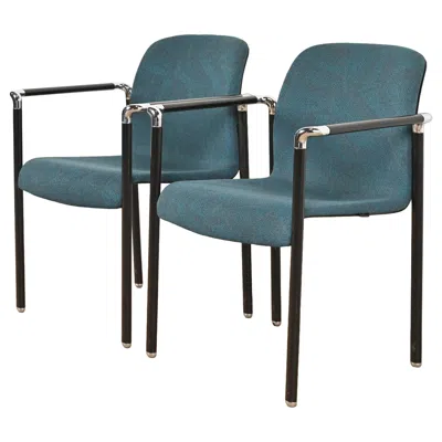 Pre-owned Herman Miller Modern Stacking Armchairs, Pair In Gray