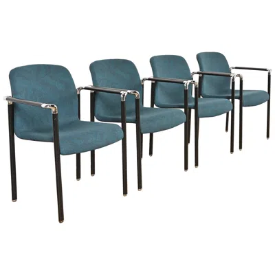 Pre-owned Herman Miller Modern Stacking Armchairs, Set Of Four In Gray