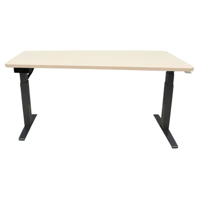 Pre-owned Herman Miller Motia Sit-to-stand Electric Adjustable Height Rectangle Desk Table In Brown