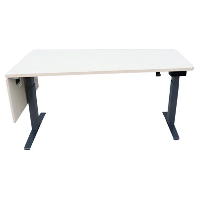 Pre-owned Herman Miller Motia Sit-to-stand Electric Height Adjustable Rectangle Table Desk In Brown