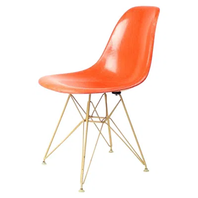 Pre-owned Herman Miller Orange Eiffel Shell Chair By Charles And Ray Eames For , 1960s
