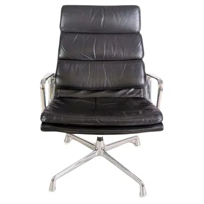 Pre-owned Herman Miller Original Ea 216 Sessel  Charles Ray Eames Soft Pad In Black
