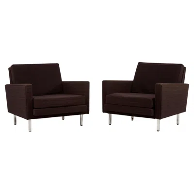 Pre-owned Herman Miller Pair Of George Nelson 5681 Loose Cushion Group Lounge Chairs Us 1960s In Black