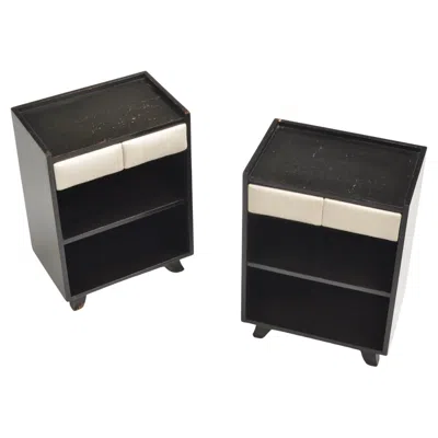 Pre-owned Herman Miller Pair Of Nightstands By Gilbert Rohde For  In Brown