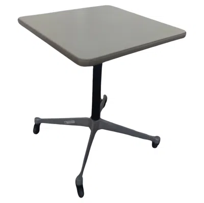 Pre-owned Herman Miller Pedestal Base Side Table On Casters In Gray