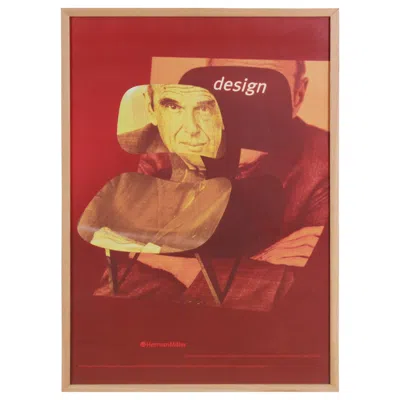 Pre-owned Herman Miller Rare Charles Eames  "design Of The Century" Advertising Poster In Brown