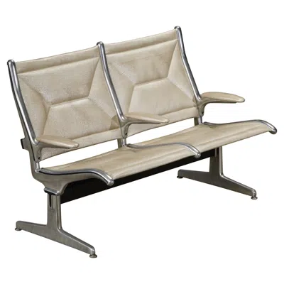 Pre-owned Herman Miller Restored Charles Eames For  Tandem Seating System W Edelman Leather In Brown