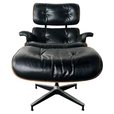 Pre-owned Herman Miller Restored  Eames Lounge Chair And Ottoman In Brown