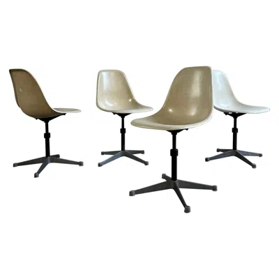 Pre-owned Herman Miller Set Of 4 Vintage 1960s Chairs, By Charles And Ray Eames For  In Gray