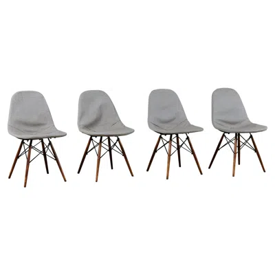 Pre-owned Herman Miller Set Of Four Charles And Ray Eames Dkw-1 Chairs For  In Brown
