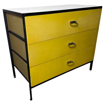 Pre-owned Herman Miller Steel Frame Dresser By George Nelson For  / Classic Modernist In Brown