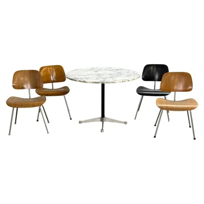 Pre-owned Herman Miller Unique One Of A Kind  Eames Vintage Dining Set In Brown