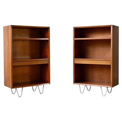 Pre-owned Herman Miller Vintage Bcs Bookcases In Walnut By George Nelson For  In Brown