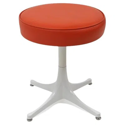 Pre-owned Herman Miller Vintage Design Nelson Swivel Pedestal Stool For , 1960s In Red