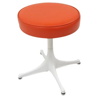 Pre-owned Herman Miller Vintage Design Nelson Swivel Pedestal Stool For , 1970s In Orange