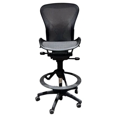 Pre-owned Herman Miller Vintage  Aeron Classic Stool Armless Chair In Black