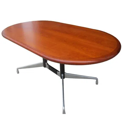 Pre-owned Herman Miller Vintage  Table Or Desk With Knoll Walnut Top In Brown