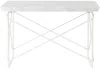 Herman Miller White Eames Wire Base Low Table In Marble