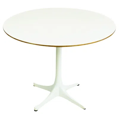 Pre-owned Herman Miller White Pedestal Coffee Side Table By George Nelson For , Usa, 1960s