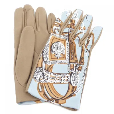 Pre-owned Hermes - Leather Gloves () In Beige