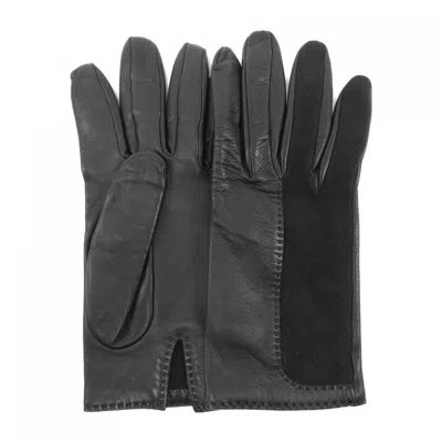 Pre-owned Hermes - Leather Gloves () In Black