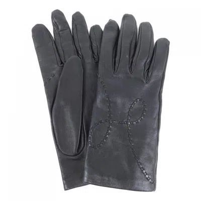 Pre-owned Hermes - Leather Gloves () In Black