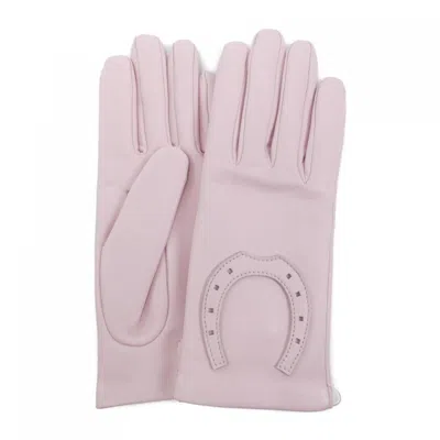 Pre-owned Hermes - Leather Gloves () In Pink