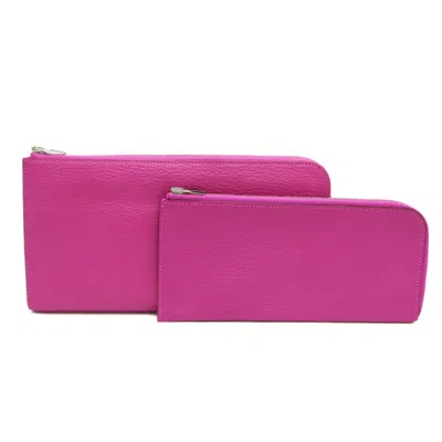 Hermes - Leather Wallet () In Pink